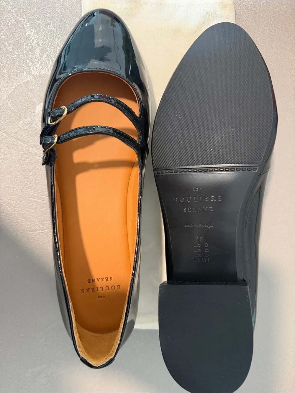 Sezane Black Ballet Shoes Brand New in Box